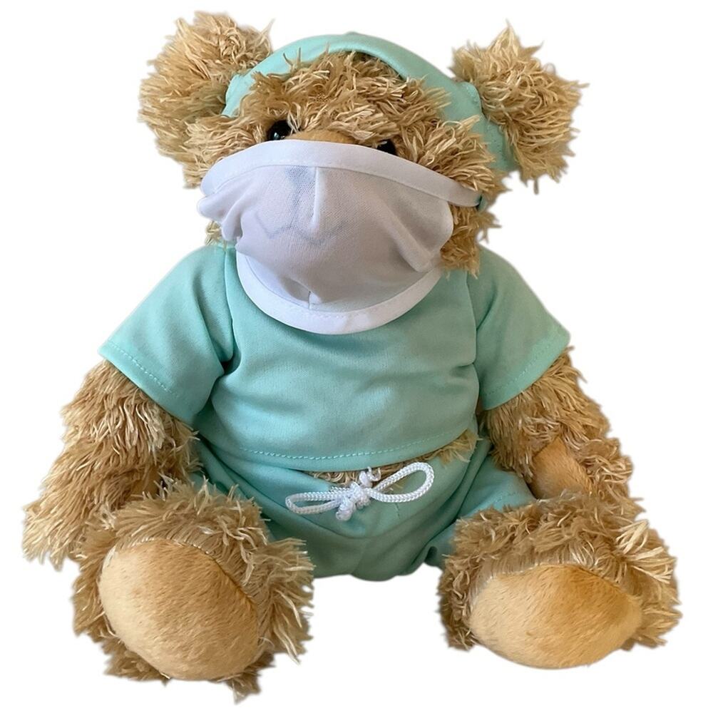 Mrs Fields Scubs Get Well Bear Plush 10 " with Face Mask NEW